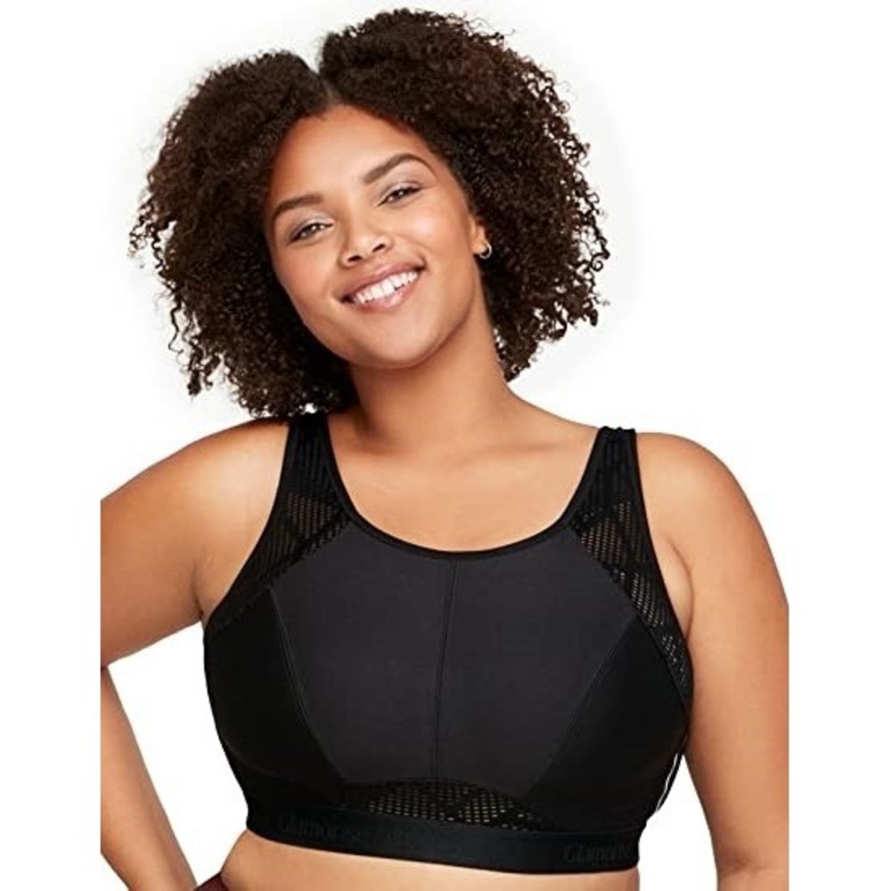 NWOT Glamorise 34DD Full Figure No-Sweat Mesh Sports Bra Wirefree 1068 132042